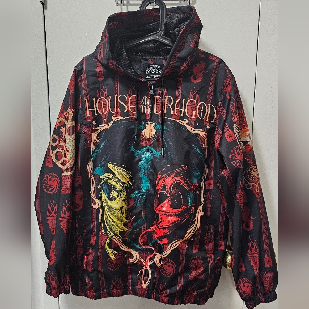 Members Only HBO Game of Thrones House of the Dragon Windbreaker Jacket Size M